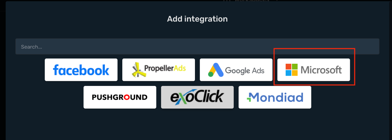 Microsoft Ads Integration step 2