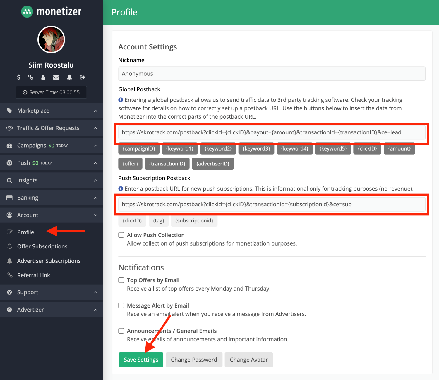 Save Monetizer as affiliate network 2