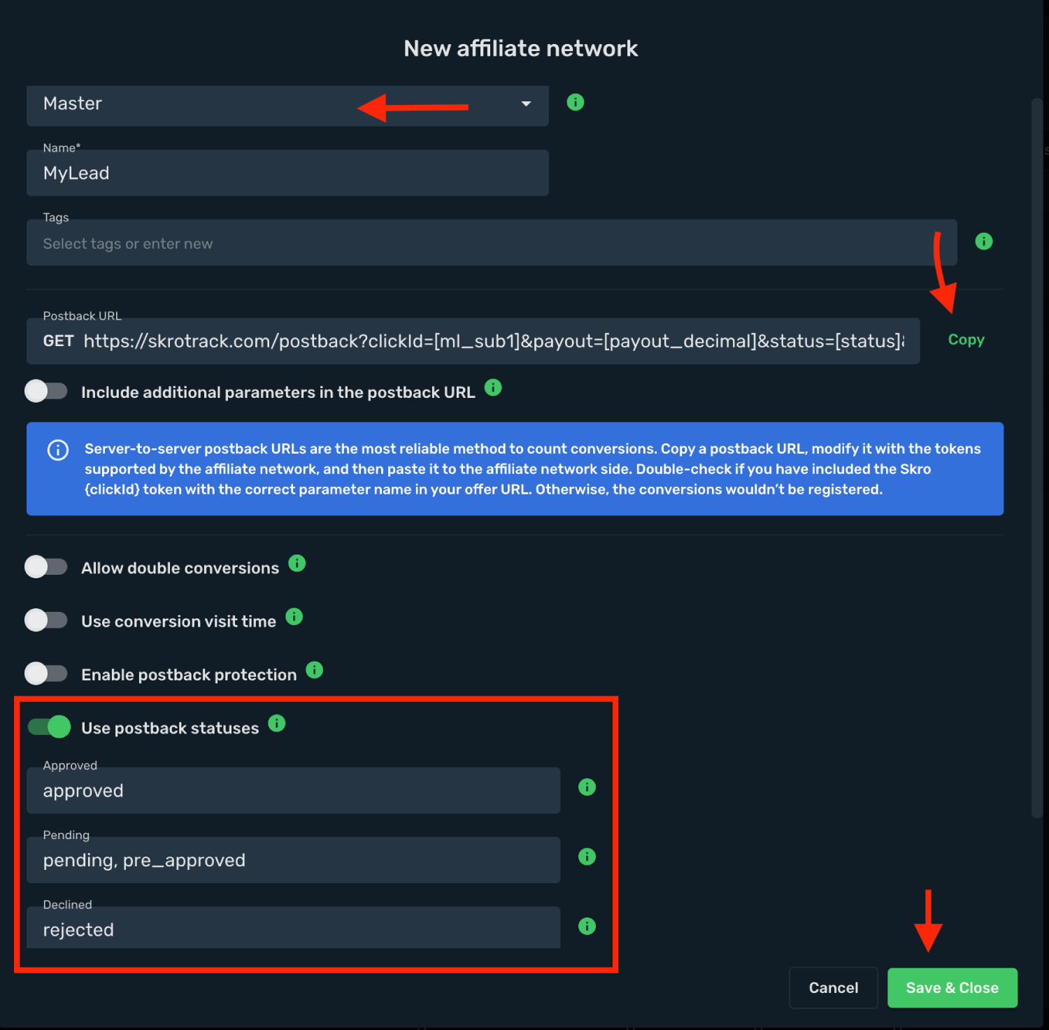 Save MyLead as affiliate network