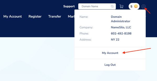 NameSilo Integration step 2