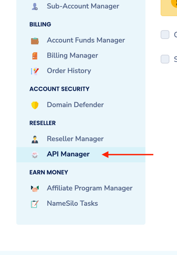 NameSilo Integration step 2