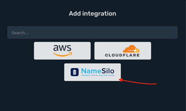 Namesilo Integration Step 3
