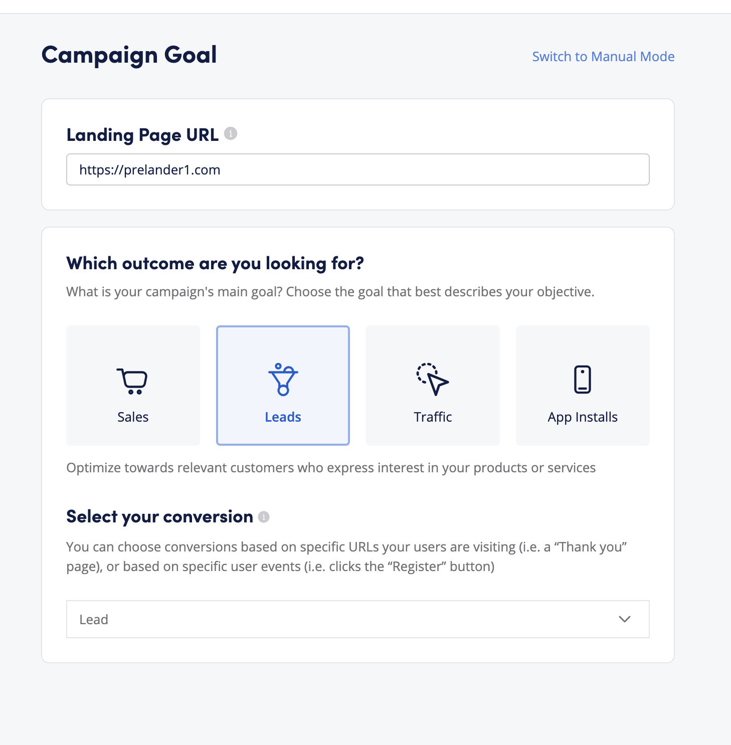 Setup Outbrain Campaign
