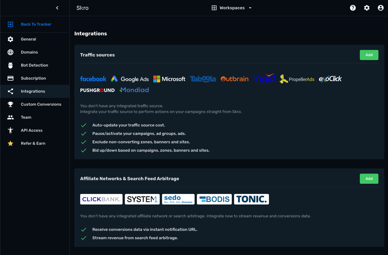 Outbrain Integration step 1