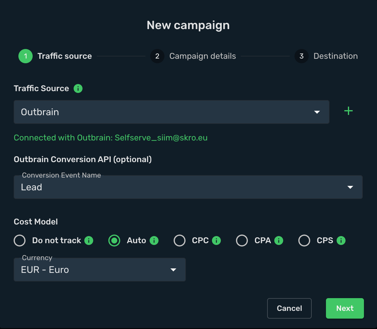 Setup Skro Campaign