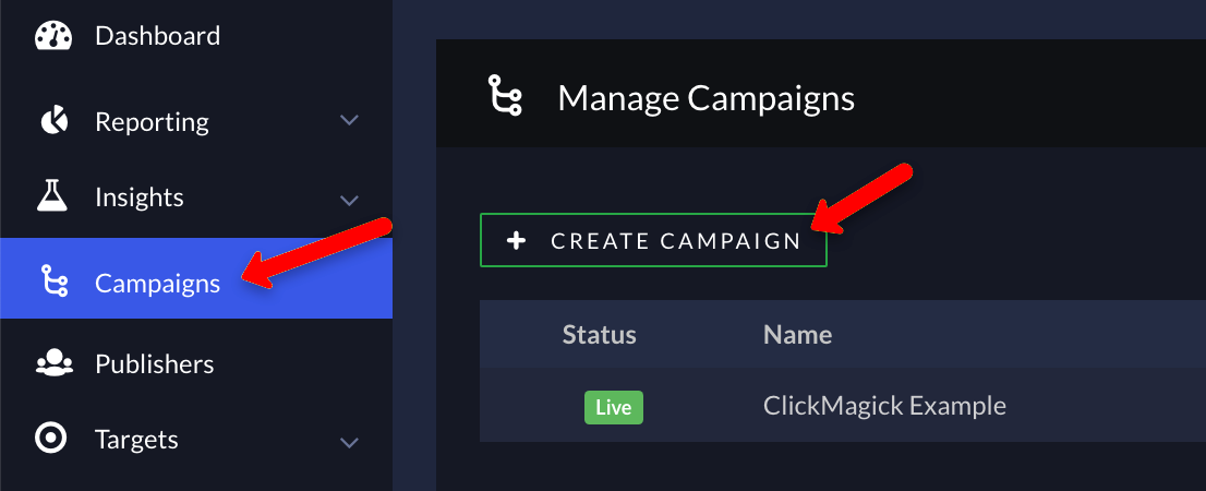 Create a new campaign in Ringba