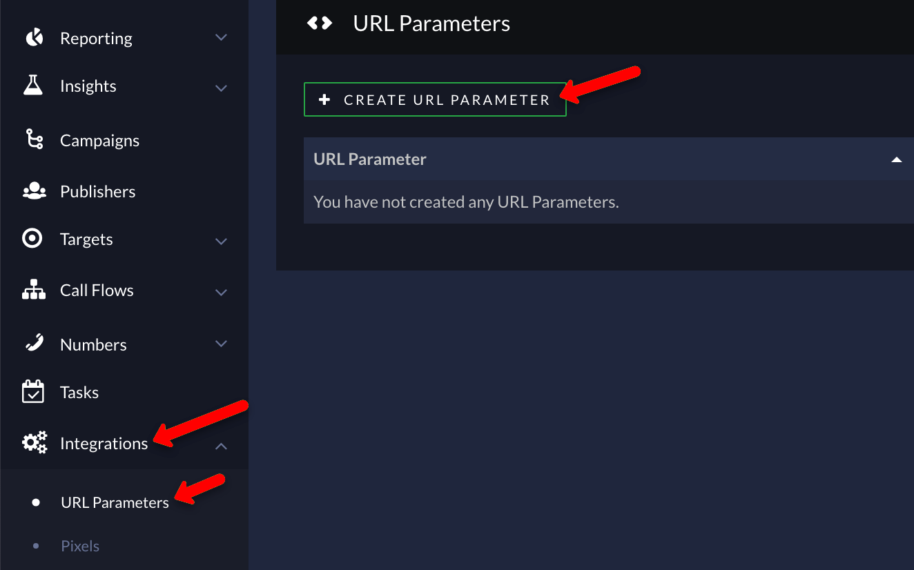 Create a url parameter in Ringba