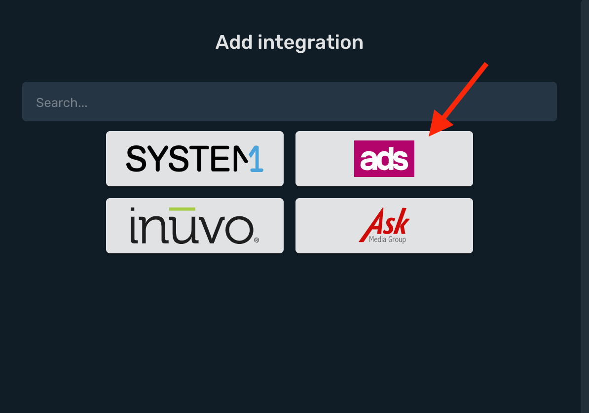 Ads.com RSOC integration step 2