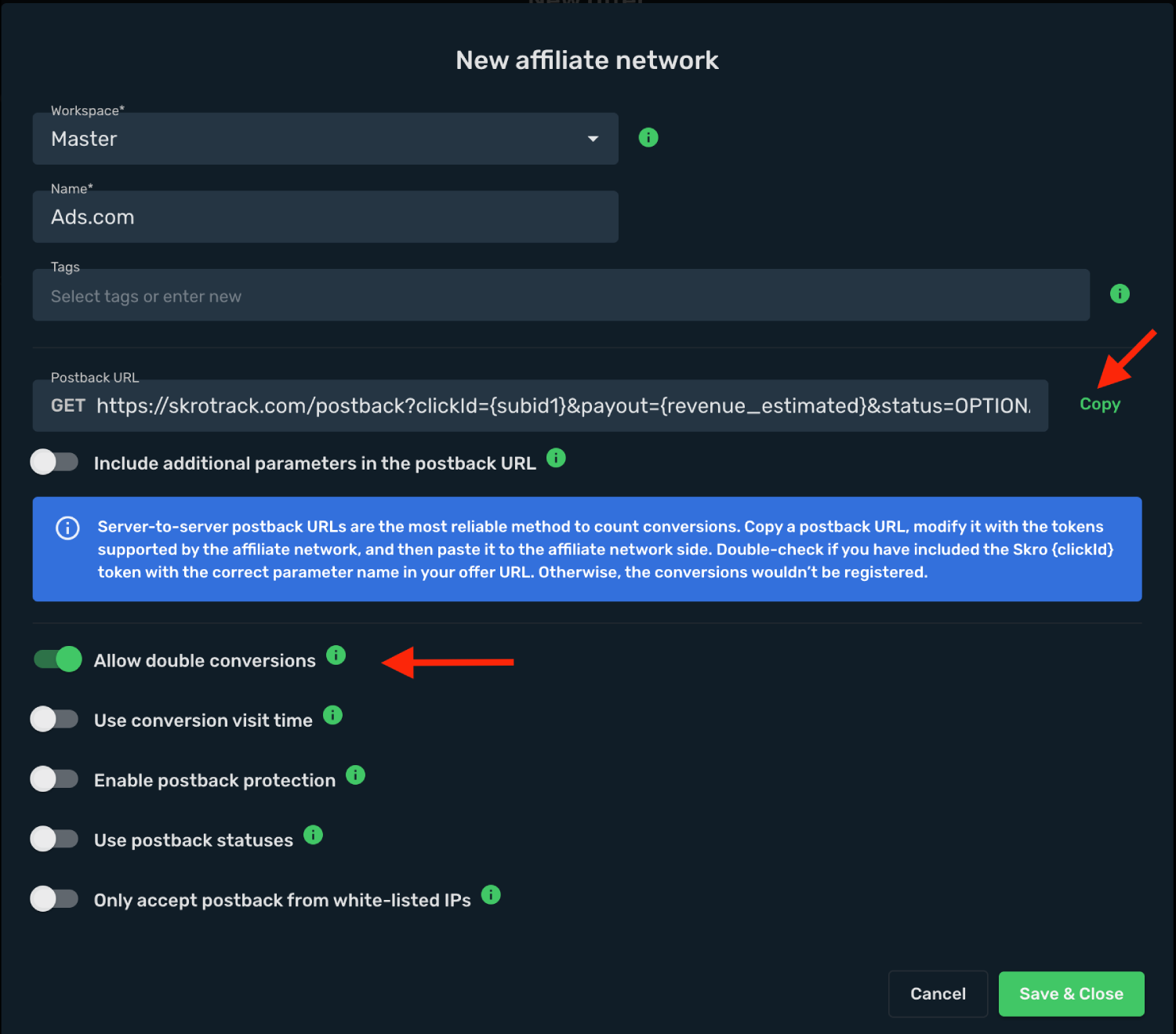 Ads.com RSOC integration step 5