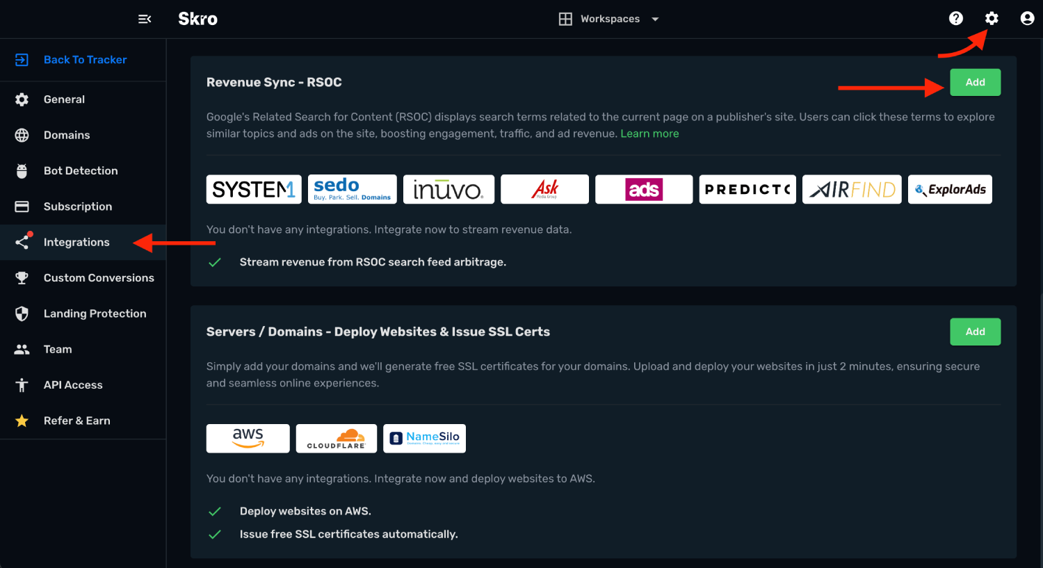 Airfind RSOC integration step 1