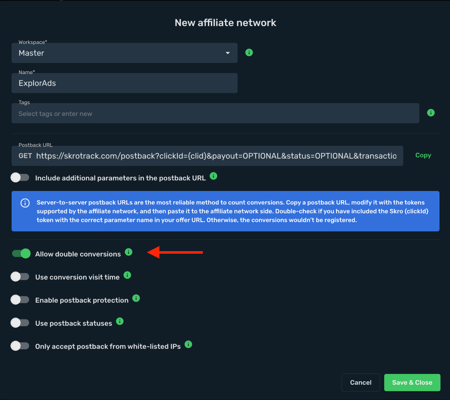 ExplorAds RSOC integration step 5