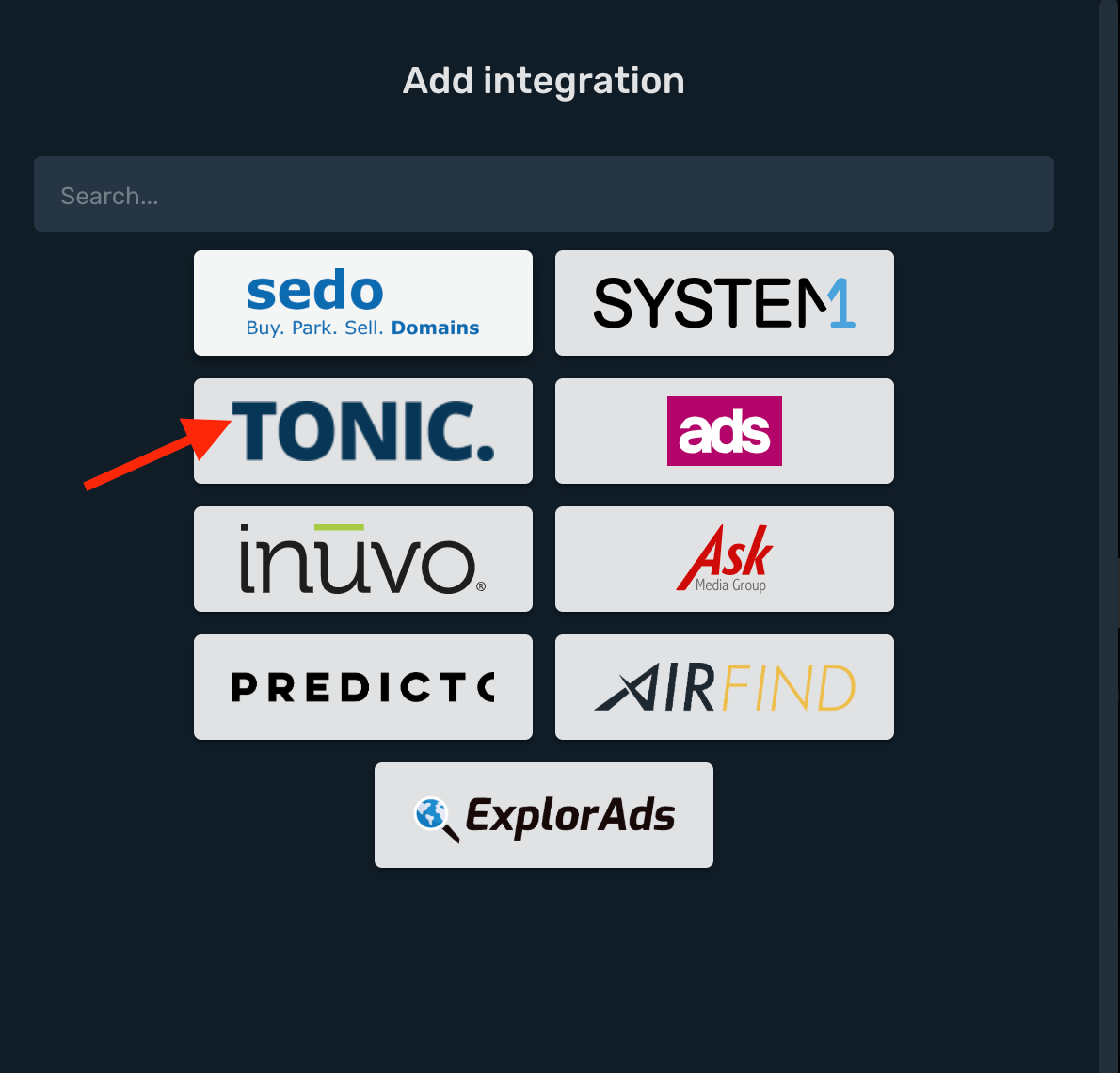 Tonic RSoC integration step 2