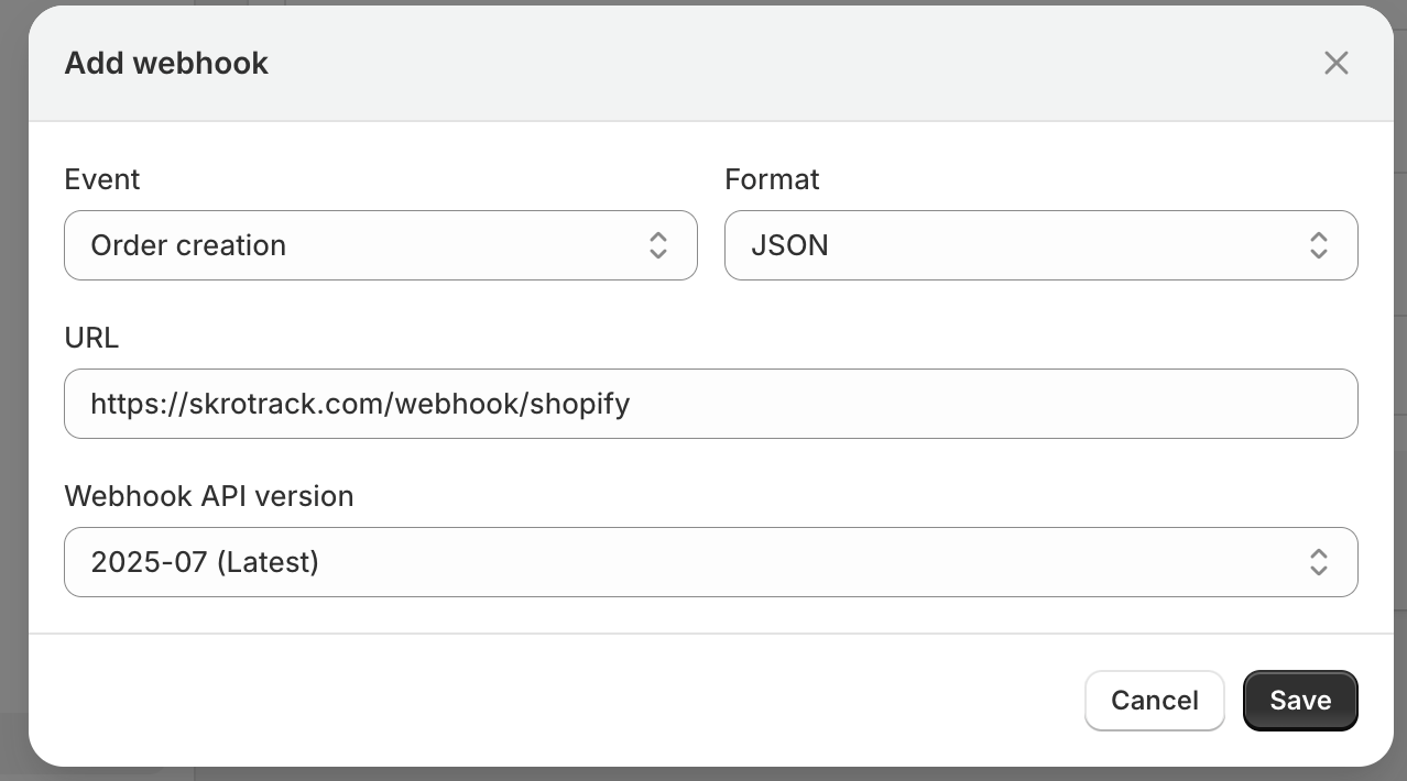Shopify webhook 4