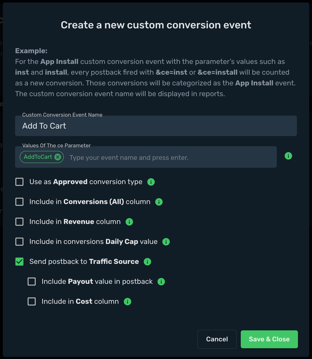 Add to cart event