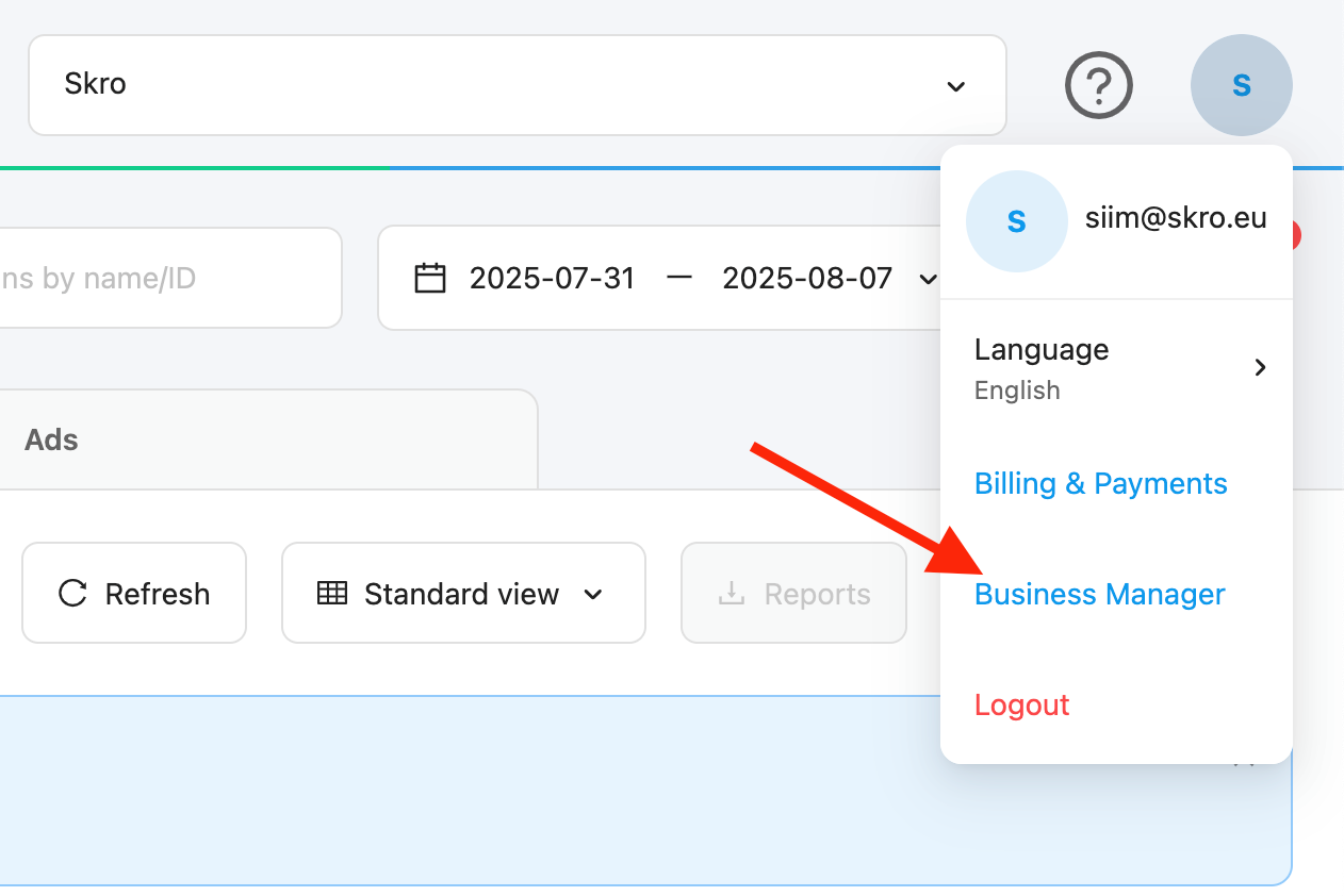 Get SmartNews Business ID step 1