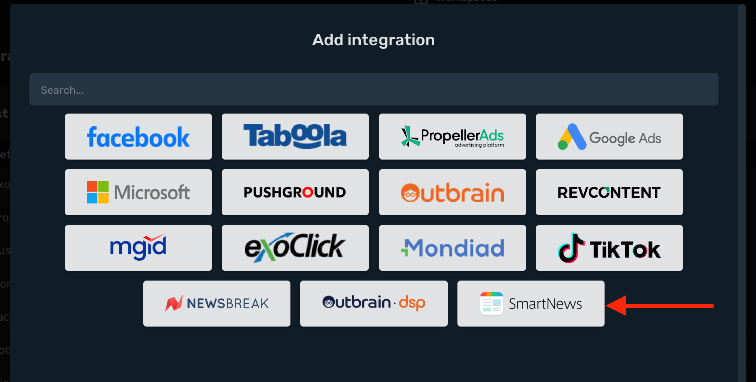 SmartNews Integration step 2
