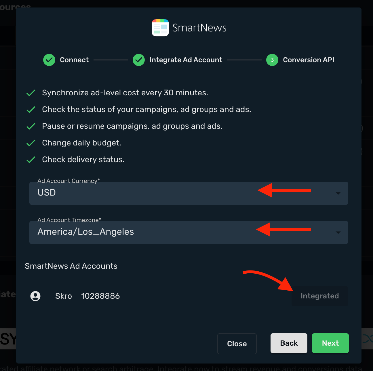 SmartNews Integration step 4