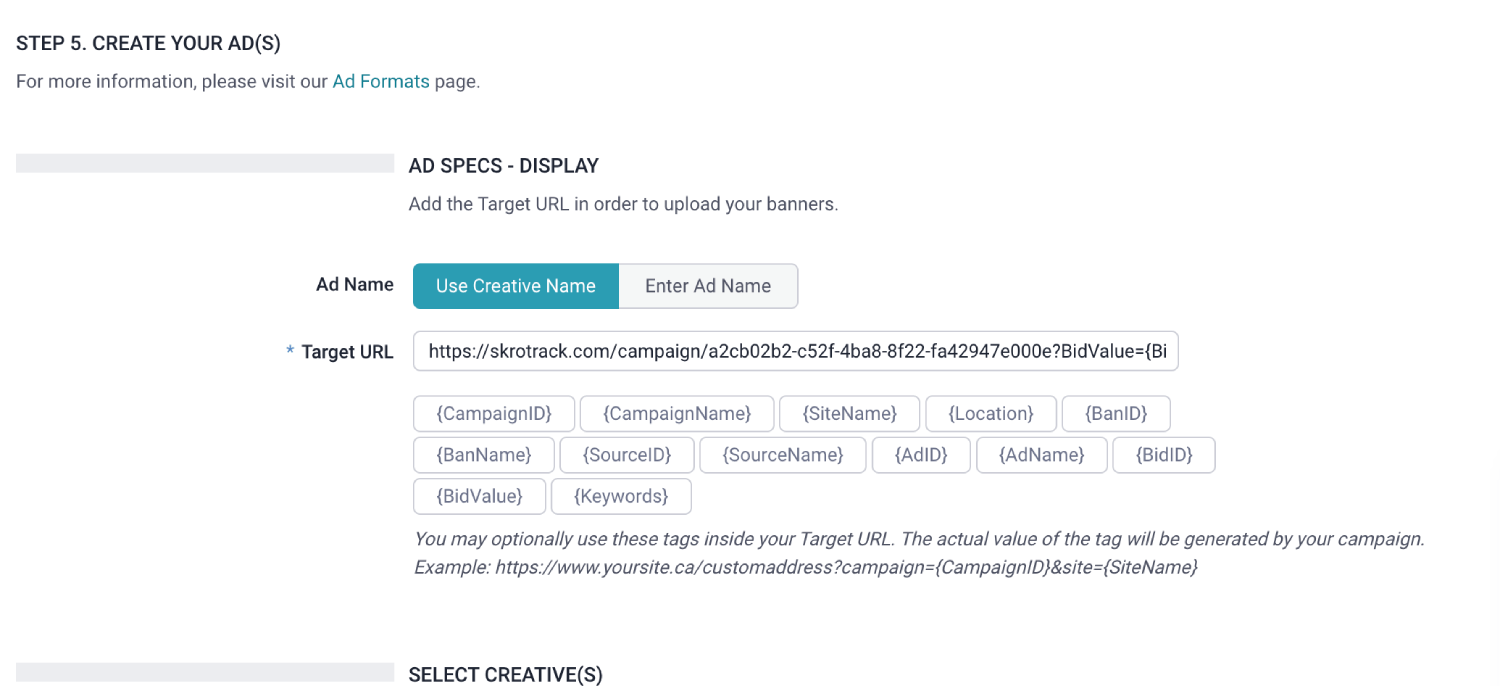 Step 4. Create a campaign on TrafficJunky.