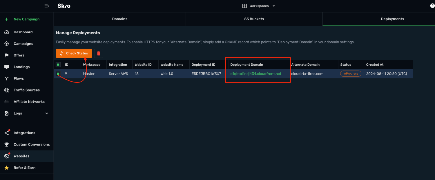 website deploy 3