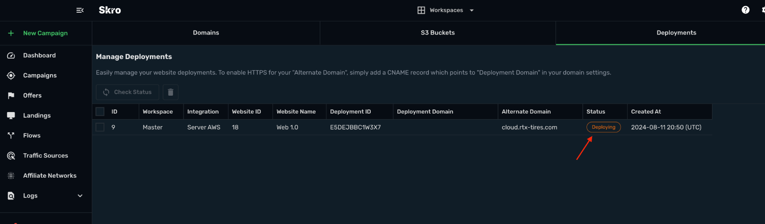 website deploy 4